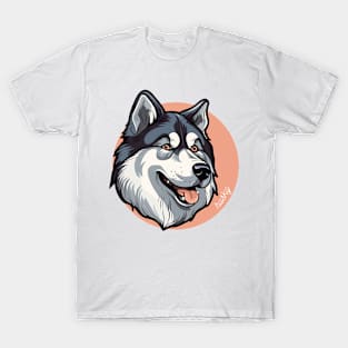 Siberian Husky Dog Breed Cursive Graphic T-Shirt